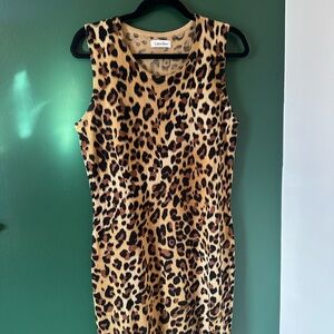Calvin Klein Animal Print Mini Dress